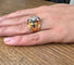 Bague 51 Bague en or jaune 18 carats avec diamants, rubis, émeraudes et saphirs 58 Facettes