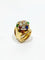 Bague 51 Bague en or jaune 18 carats avec diamants, rubis, émeraudes et saphirs 58 Facettes
