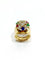 Bague 51 Bague en or jaune 18 carats avec diamants, rubis, émeraudes et saphirs 58 Facettes