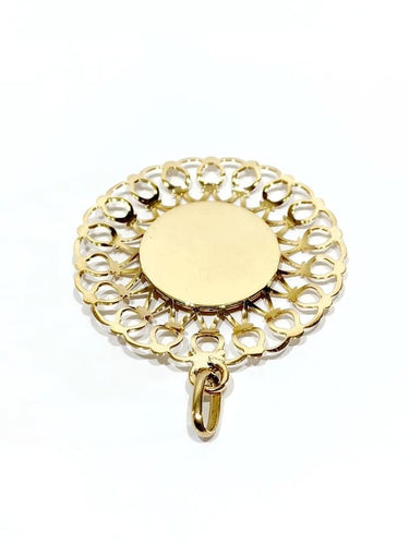Pendentif Médaille Vierge - Pendentif en or jaune 18 carats 58 Facettes