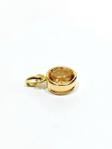 Pendentif Pendentif en or jaune 18 carats et topaze impériale 58 Facettes