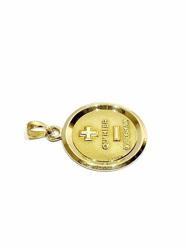 Pendentif Augis - Médaille d’amour en or jaune 18 carats 58 Facettes