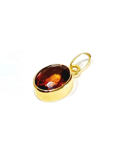 Pendentif Pendentif en or jaune 18 carats et citrine 58 Facettes