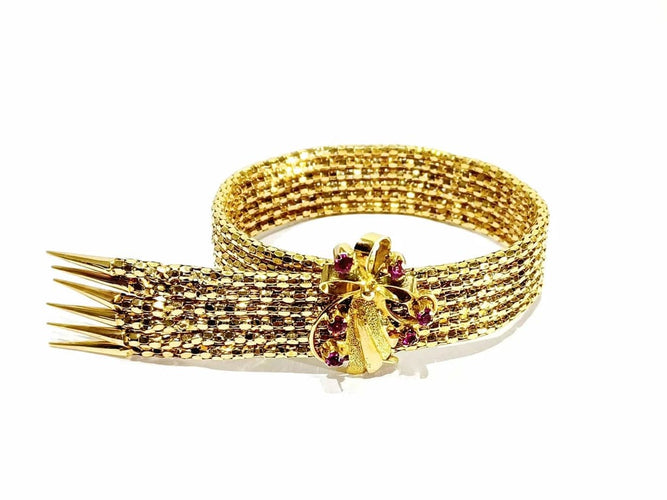 Bracelet Bracelet en or 18 carats et rubis 58 Facettes