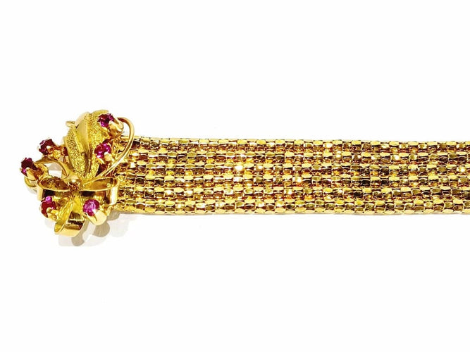 Bracelet Bracelet en or 18 carats et rubis 58 Facettes
