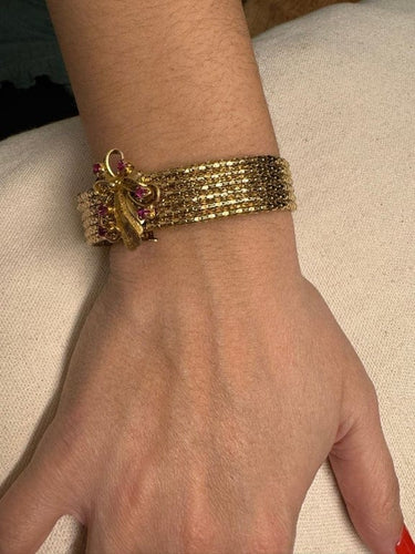 Bracelet Bracelet en or 18 carats et rubis 58 Facettes