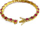 Bracelet Bracelet en or jaune 18 carats avec diamants et rubis 58 Facettes