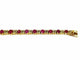 Bracelet Bracelet en or jaune 18 carats avec diamants et rubis 58 Facettes