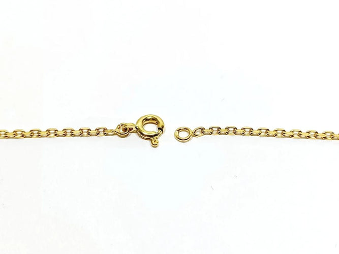Collier Chaîne maille forçat en or jaune 18 carats 58 Facettes