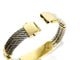 Bracelet Bracelet en or jaune 18 carats et argent à câbles tressés 58 Facettes