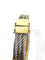 Bracelet Bracelet en or jaune 18 carats et argent à câbles tressés 58 Facettes