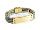 Bracelet Bracelet en or jaune 18 carats et argent à câbles tressés 58 Facettes