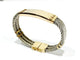 Bracelet Bracelet en or jaune 18 carats et argent à câbles tressés 58 Facettes