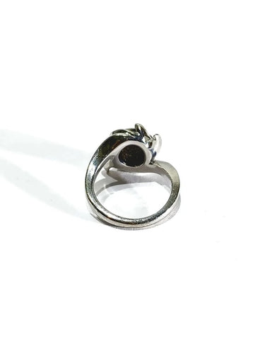 Bague 53 Bague en or blanc 18 carats à opale 58 Facettes