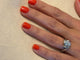 Bague 53 Bague en or blanc 18 carats à opale 58 Facettes