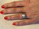Bague 53 Bague en or blanc 18 carats à opale 58 Facettes