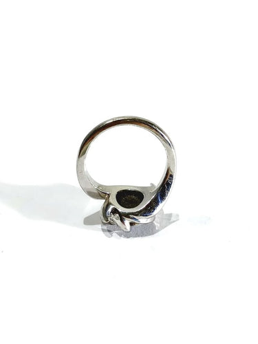 Bague 53 Bague en or blanc 18 carats à opale 58 Facettes