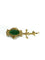 Pendentif Broche pendentif en or jaune 18 carats avec jade et perle 58 Facettes