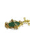 Pendentif Broche pendentif en or jaune 18 carats avec jade et perle 58 Facettes