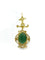 Pendentif Broche pendentif en or jaune 18 carats avec jade et perle 58 Facettes