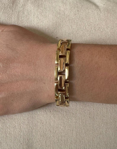 Bracelet Bracelet réversible en or rose et or jaune 18 carats 58 Facettes