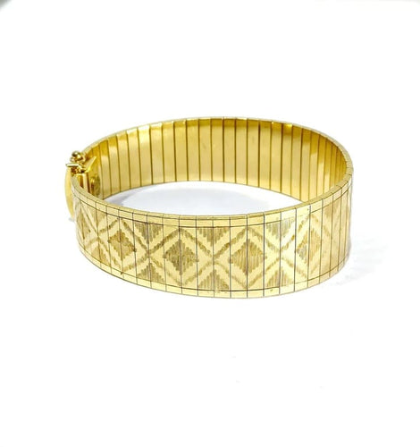 Bracelet Bracelet articulé Art déco en or 18 carats, années 1970 58 Facettes
