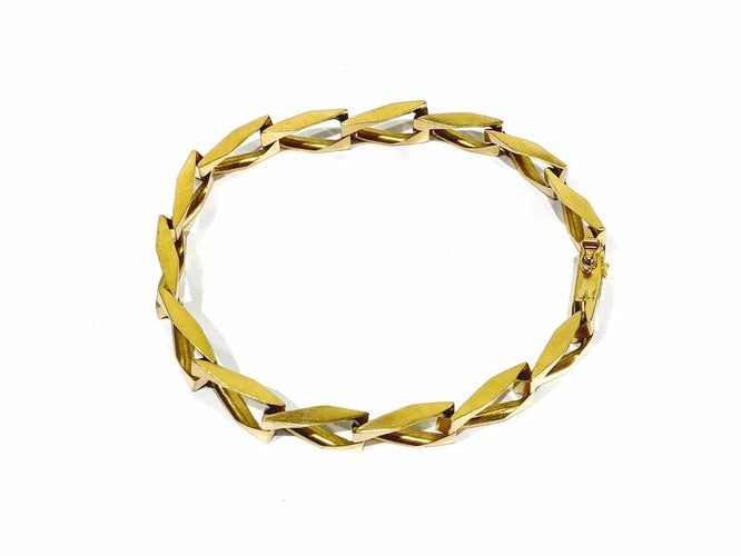 Gourmette homme en or rose 18 carats, maille cheval 58 Facettes