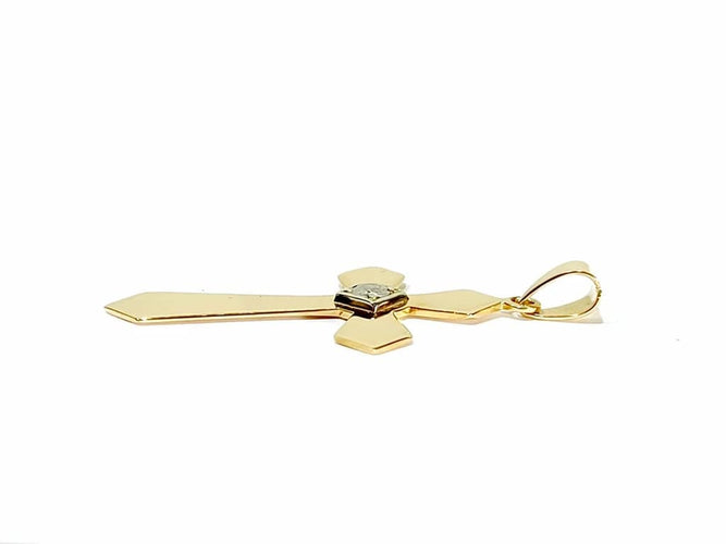 Pendentif Pendentif croix en or rose 18 carats et diamant 58 Facettes
