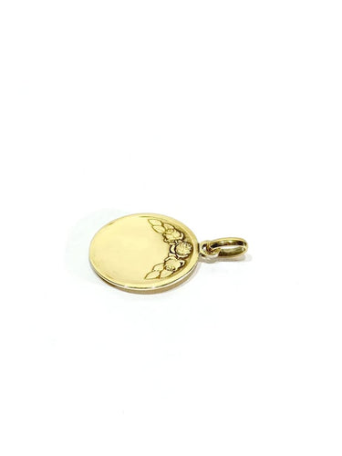 Pendentif Emile Dropsy – Médaille Vierge en or jaune 18 carats 58 Facettes
