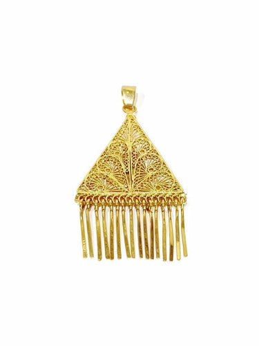 Pendentif Pendentif filigrané en or champagne 18 carats 58 Facettes