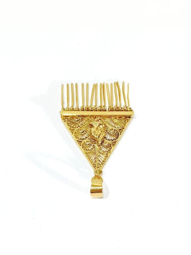 Pendentif Pendentif filigrané en or champagne 18 carats 58 Facettes