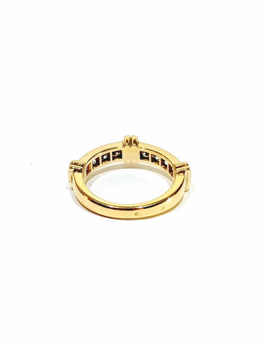 Bague 48.5 Bague alliance en or champagne et diamants 58 Facettes