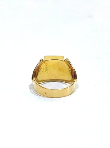 Bague 50.5 Bague chevalière monogrammée H en or rose 18 carats 58 Facettes 949551