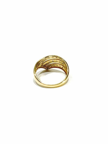 Bague 51 Bague en or jaune 18 carats et diamants taille brillant 58 Facettes