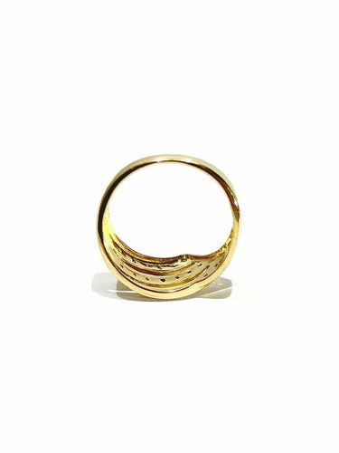 Bague 51 Bague en or jaune 18 carats et diamants taille brillant 58 Facettes