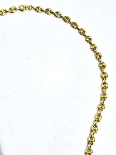 Collier Chaîne maille grains de café en or jaune 18 carats 58 Facettes