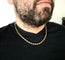 Collier Chaîne maille grains de café en or jaune 18 carats 58 Facettes