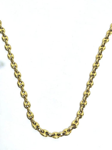 Collier Chaîne maille grains de café en or jaune 18 carats 58 Facettes