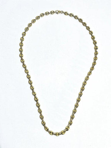 Collier Chaîne maille grains de café en or jaune 18 carats 58 Facettes