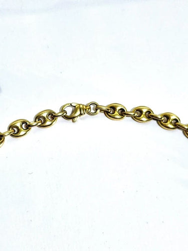 Collier Chaîne maille grains de café en or jaune 18 carats 58 Facettes