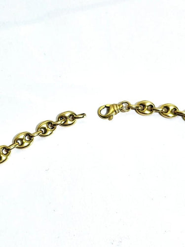 Collier Chaîne maille grains de café en or jaune 18 carats 58 Facettes