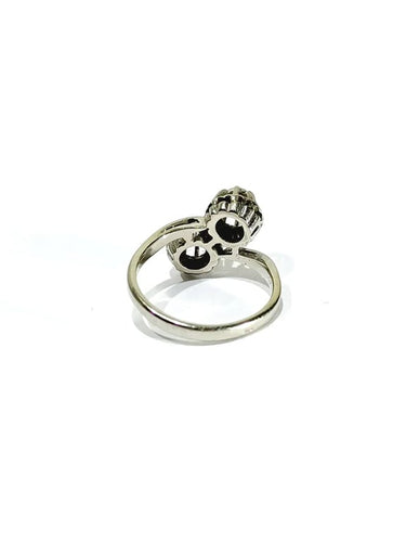 Bague 52 Bague « Toi et Moi » en or blanc 18 carats et diamants 58 Facettes