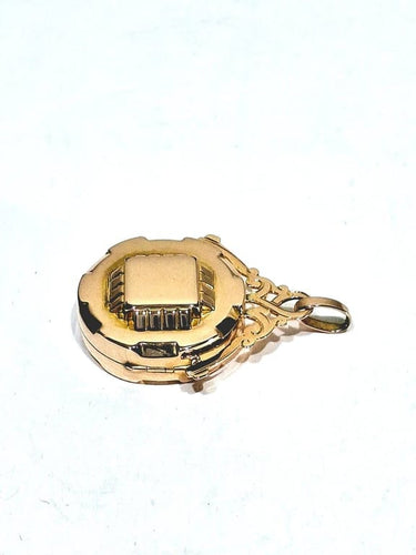 Pendentif Médaillon photo Art déco en or rose 18 carats 58 Facettes