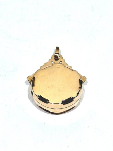 Pendentif Médaillon photo Art déco en or rose 18 carats 58 Facettes