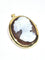 Pendentif Pendentif broche camée sur agate en or rose 18 carats 58 Facettes