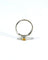 Bague 57 Bague en or blanc 18 carats avec citrine et diamants 58 Facettes