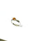 Bague 57 Bague en or blanc 18 carats avec citrine et diamants 58 Facettes