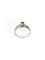 Bague 57 Bague en or blanc 18 carats avec citrine et diamants 58 Facettes