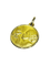 Pendentif Médaille de baptême - Ange et colombe en or jaune 18 carats 58 Facettes