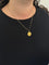 Pendentif Médaille de baptême - Ange et colombe en or jaune 18 carats 58 Facettes